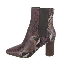 DONALD J PLINER Snakeskin Animal Print Chelsea Boots Size: 6.5 | US 6.5